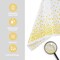 White and Gold Tablecloths for Party 4 Packs, 54X108 inch Gold Dot Confetti Disposable Rectangular Plastic Table Cover for Bridal Shower Engagement Wedding Birthday BBQ Party New Year Eve 2025